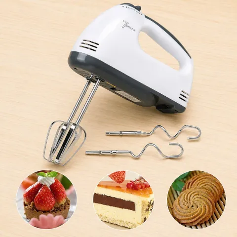 Máy Đánh Trứng Cầm Tay 7 Tốc Độ Tặng 4 Đầu Đánh Cao Cấp, Nhiều Chức Năng Hoạt Động Mạnh Mẽ Sử Dụng Tiện Lợi
