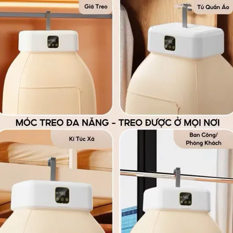 Máy Sấy Quần Áo LUMI QNK Công Suất 600W, Thiết Kế Gấp Gọn Tích Hợp Sưởi Ấm Nhỏ Gọn An Toàn Cho Gia Đình