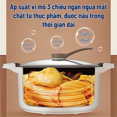 Nồi Áp Suất Đa Năng Điện Tử Dung Tích Nồi 5L Size 28cm, Công Suất 800w, Nhiều Chế Độ Nấu, Có Chống Dính