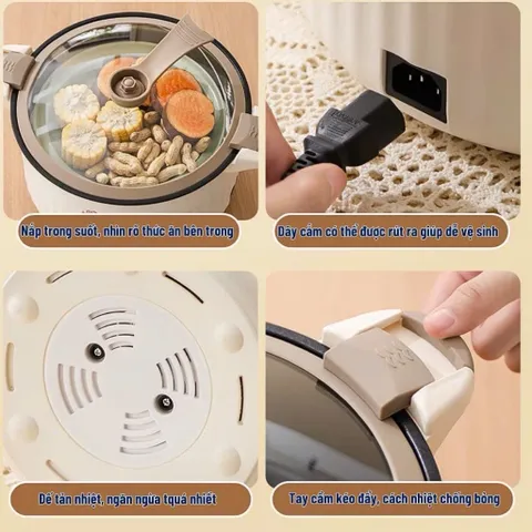Nồi Áp Suất Đa Năng Điện Tử Dung Tích Nồi 5L Size 28cm, Công Suất 800w, Nhiều Chế Độ Nấu, Có Chống Dính