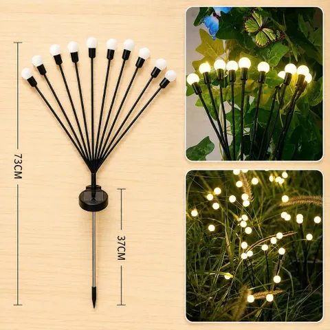 Đèn led băng tuyết,bi bọt,đom đóm,giọt nước năng lượng mặt trời RGB, chống nước IP65