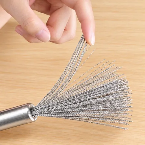 Chổi Cọ Nồi Nhiều Sợi Li Ti  Cọ Chảo Inox 201/304 Bàn Chải Chà Nồi Đánh Bóng Loại Bỏ Rỉ Sét Tiện Dụng Có Cán Cầmi