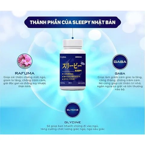 ✅[CHÍNH HÃNG] (MÃ: DP58ZE) SLEEPY viên uống  Hỗ Trợ Ngủ Ngon,  Lọ/80 viên