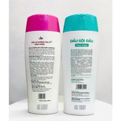 ✅[CHÍNH HÃNG] (MÃ: SP45X55)  Dầu gội và dầu xả thảo dược Kingphar - sạch gàu, mềm mượt, giảm gãy rụng