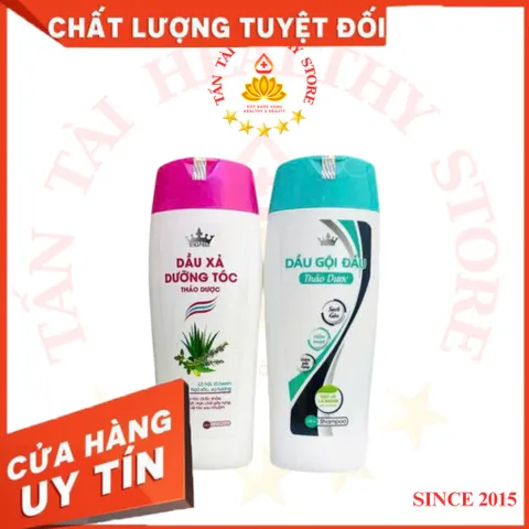 ✅[CHÍNH HÃNG] (MÃ: SP45X55)  Dầu gội và dầu xả thảo dược Kingphar - sạch gàu, mềm mượt, giảm gãy rụng