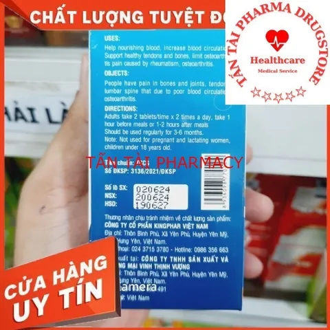 ✅[CHÍNH HÃNG] (MÃ: SP13TH) GAI XƯƠNG  Kingphar Hộp 40 viên -lưu thông khí huyết, hỗ trợ làm giảm triệu chứng đau nhức