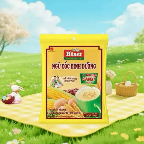 Túi Sữa Hạt Ngũ Cốc B'Fast Canxi - Túi 20 Gói x 25g