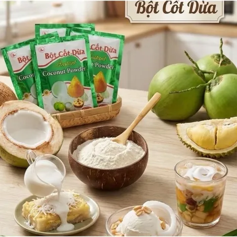 Combo 10 Gói Bột Cốt Dừa Tuấn Phương 50g