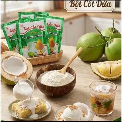 Combo 10 Gói Bột Cốt Dừa Tuấn Phương 50g