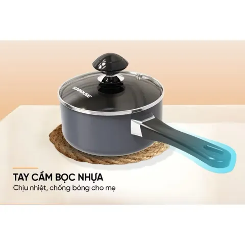 Nồi Quấy Bột Chống Dính SUNHOUSE SHG-MP14 - Đường kính 14 cm - KHÔNG DÙNG ĐƯỢC TRÊN BẾP TỪ