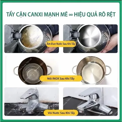 [Giá Rẻ] Bột Tẩy Cặn Canxi Axit Chanh Tự Nhiên An Toàn, Vệ Sinh, Tẩy Cặn Canxi Đáy Bình Đun Nước, Nồi Cháo Chậm Làm Sạch