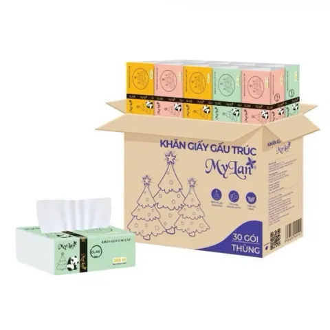 Khăn giấy khô Mylan chất giấy dai mịn đẹp không bụi, không hôi, trắng mịn