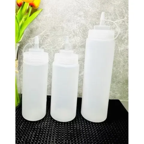 Bình Nhựa Đựng Tương, Sirup, Nước Sốt - Nhiều Dung Tích ( màu trắng )
