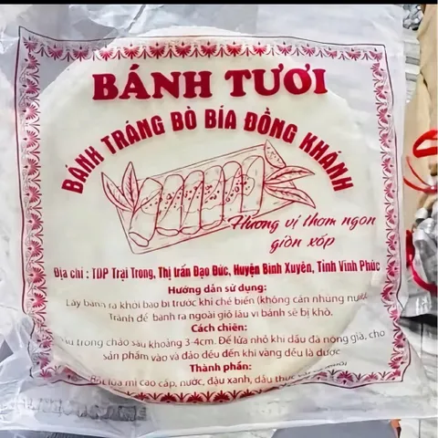 Vỏ Bò Bía Đậu Xanh Loại Đặc Biệt(100 lá/1tập) Size 18,20