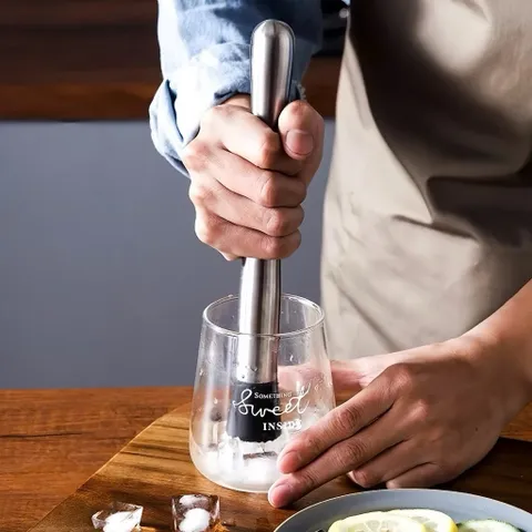 Chày Dầm Pha Chế Đồ Uống Inox 304 Chống Gỉ Bar Pha Cocktails Nước Ép