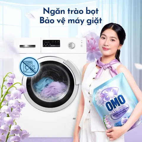 Nước Giặt OMO Cửa Trước | Cửa Ngang Hương Hoa Linh Lan & Vani Trắng - Túi 3.6KG