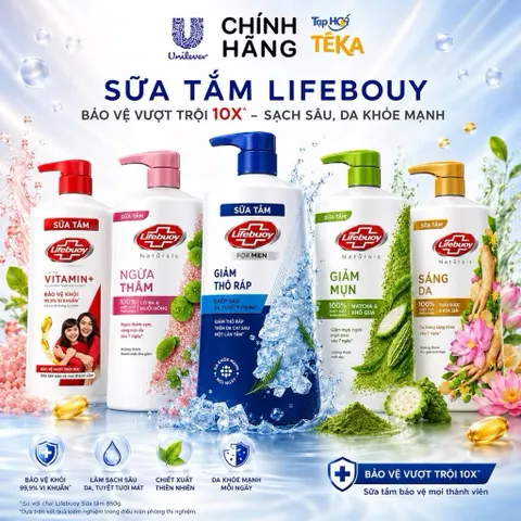 Sữa tắm Lifebuoy Thiên nhiên Detox Và Chăm Sóc Chuyên Sâu 800g