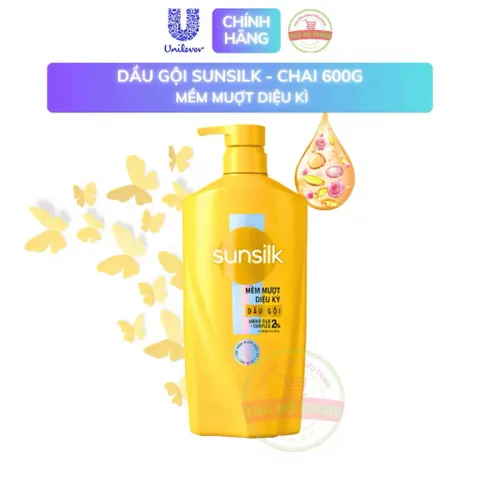 Dầu Gội Sunsilk Óng Mượt Rạng Ngời | Mềm Mượt Diệu Kỳ - Chai 600G Tặng Dầu Xả 140g