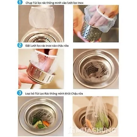 Túi Lưới Lọc Rác, Thức Ăn Thừa Thông Minh Cho Bồn Rửa Chén Bát