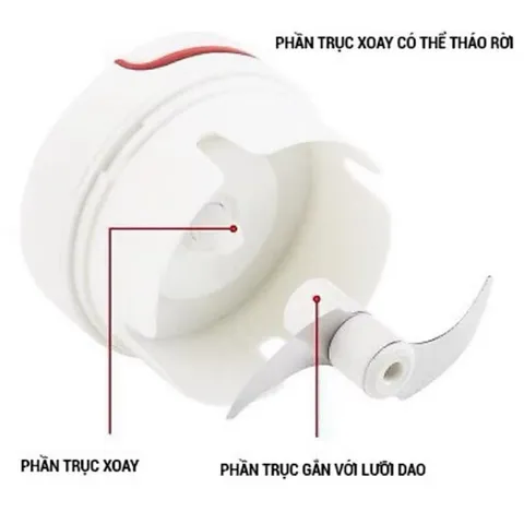 Máy xay tỏi ớt cầm tay Mini Food Chopper 2 lưỡi chính hãng, Dụng cụ xay tỏi ớt, thực phẩm đa năng KOOBEE (SC07)