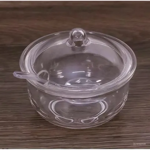 Bát Hũ Đựng Gia Vị Tỏi Ớt, Sa Tế Kèm Thìa Bằng Nhựa Song Long Cao Cấp, Bát Đường Trong Suốt Tiện Lợi, An Toàn 300ml