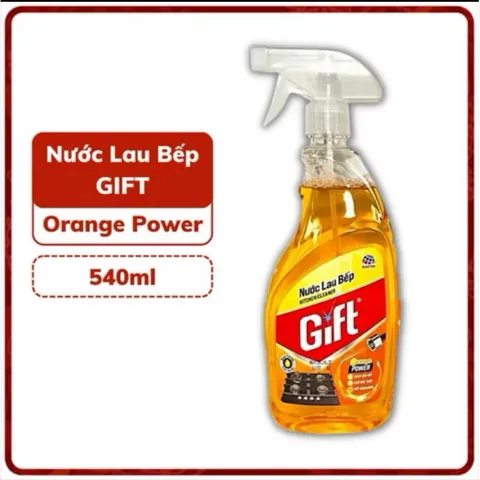 Xịt bếp Gift 540 ml “hương cam siêu sạch thơm mát Làm Sạch