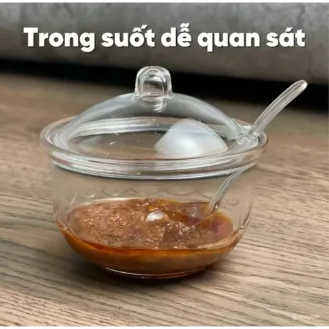 Bát Hũ Đựng Gia Vị Tỏi Ớt, Sa Tế Kèm Thìa Bằng Nhựa Song Long Cao Cấp, Bát Đường Trong Suốt Tiện Lợi, An Toàn 300ml