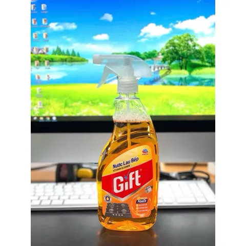 Xịt bếp Gift 540 ml “hương cam siêu sạch thơm mát Làm Sạch