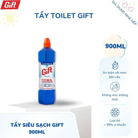 Nước tẩy bồn cầu Gift sạch vi khuẩn chai 900ml