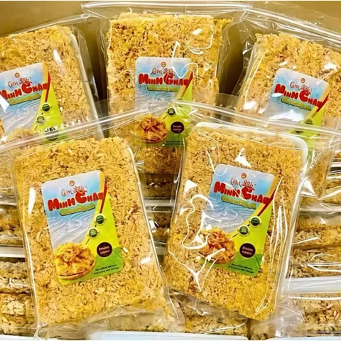 Cơm cháy chà bông Minh Châu, cơm sấy ruốc 2 lớp (khay 250g)