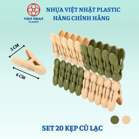 Set 20 Chiếc Kẹp Quần Áo Việt Nhật