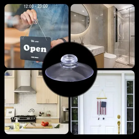 Đệm Hít Chân Không Silicon Giữa Kính Và Mặt Bàn. Núm Nhựa Hít Kính. Giác Hút Kê Kính Chống Xê Dịch Và Trơn Trượt.