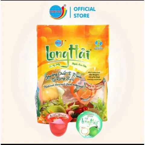 Thạch Rau Câu Long Hải Hương Vị Trái Cây túi 416g/910g