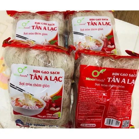 Bún Gạo Sạch TÂN A LẠC Sợi Tròn Thêm Giòn MINCOFOODS Gói 300g