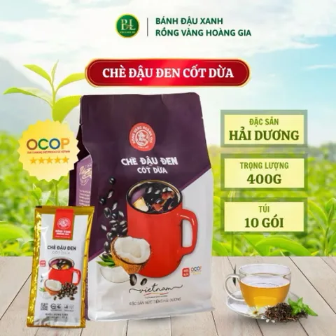 Chè Đậu Đen Cốt Dừa Rồng Vàng Hoàng Gia Dinh Dưỡng Chuẩn OCOP 400g