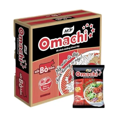 Mì Omachi khoai tây cao cấp nhiều hương vị Bò hầm