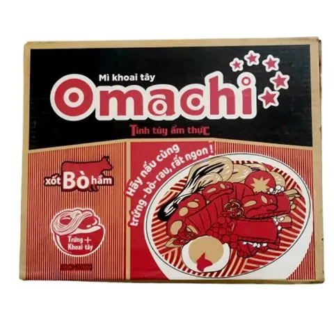 Mì Omachi khoai tây cao cấp nhiều hương vị Bò hầm