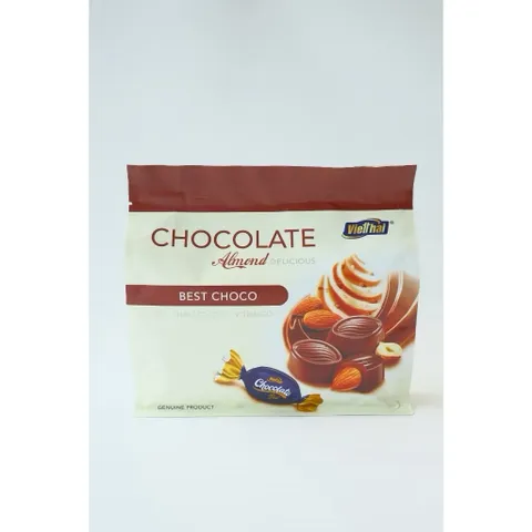 Kẹo socola hạnh nhân Việt Thái sự kết hợp hài hòa giữa socola và hạnh nhân, Vị thơm ngon hấp dẫn khó cưỡng gói 300g