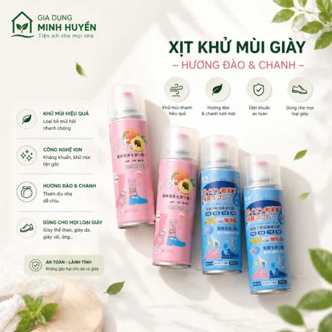 Xịt khử mùi giày dép ComBo 260ml công nghệ Nano Bạc AG+ diệt khuẩn, ngăn mồ hôi