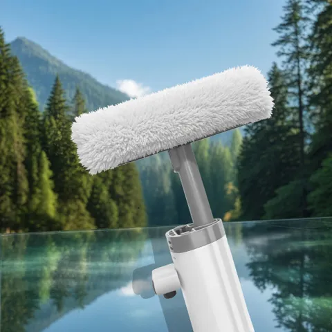 Cây Lau Nhà Mini Kèm Bình Vắt Tự Động, Chổi Lau Sàn Đa Năng Lau Kính, Lau Bếp Gọn Tiện Lợi