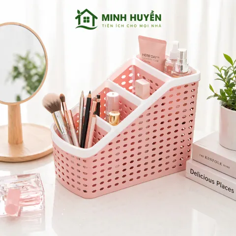 Khay Nhựa 4 Ngăn Tiện Lợi Mini – Hộp Đựng Mỹ Phẩm, Văn Phòng, Đồ Gia Dụng Gọn Gàng, Nhựa PP Bền Đẹp