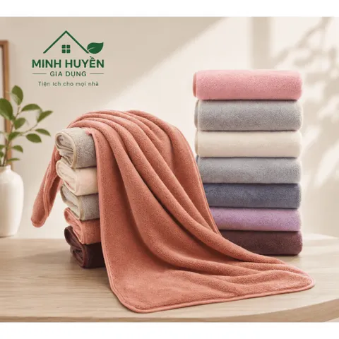 [Combo 5] Khăn Tắm Lông Cừu Hàn Quốc Cao Cấp 70x140cm Siêu Mềm Mịn Phù Hợp Cả Người Lớn Và Trẻ Nhỏ