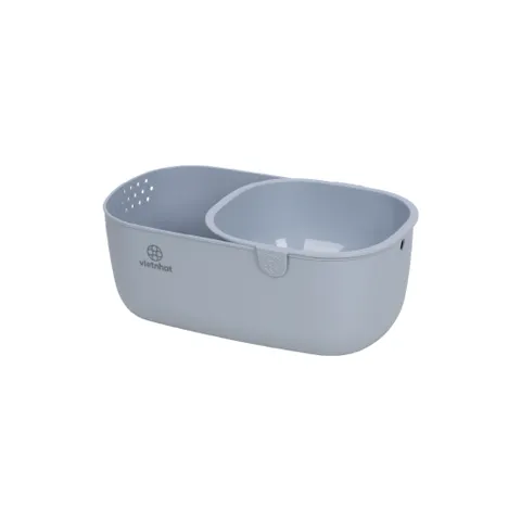 [Việt Nhật] Khay Đựng Các Loại Hạt - Trái Cây - Đồ Ăn Vặt Đa Năng Tiện Ích Gọn Gàng 2 Ngăn 5602