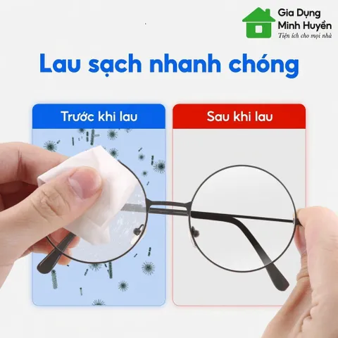 [Combo 5] Hộp Khăn Lau Kính Nano Chống Bám Hơi Nước Lau Sạch Bụi Bẩn Khử Khuẩn Chống Nhờn Mặt Kính