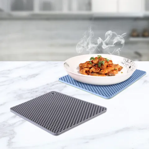 [Tặng Khăn] Bộ 5 Miếng Lót Nồi Silicon Cách Nhiệt Cao Cấp Chống Xước Bếp Chịu Nhiệt Lên Tới 200Độ C