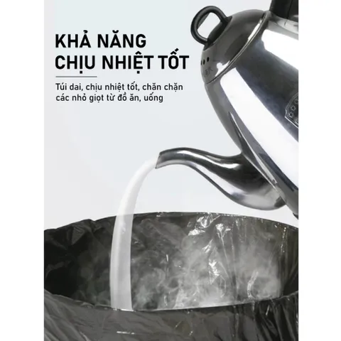 [Combo 5] Bịch Túi Đựng Rác 10L Và 20L Có Dây Rút Túi Rác Tự Phân Hủy Size 45x50cm và 55x60cm Dai Chắc Chống Rò Nước