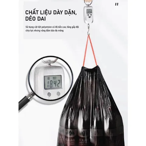 [Combo 5] Bịch Túi Đựng Rác 10L Và 20L Có Dây Rút Túi Rác Tự Phân Hủy Size 45x50cm và 55x60cm Dai Chắc Chống Rò Nước
