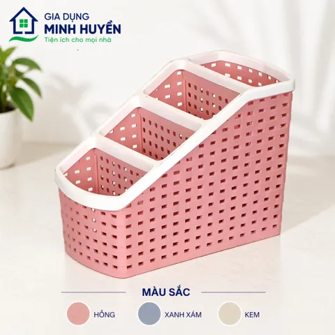 Khay Nhựa 4 Ngăn Tiện Lợi Mini – Hộp Đựng Mỹ Phẩm, Văn Phòng, Đồ Gia Dụng Gọn Gàng, Nhựa PP Bền Đẹp