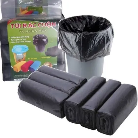 [HOT] Túi Rác Tự Phân Hủy Kích Thước Lớn 55x65cm - Thùng Rác 20L - 3 Cuộn / 1 Set