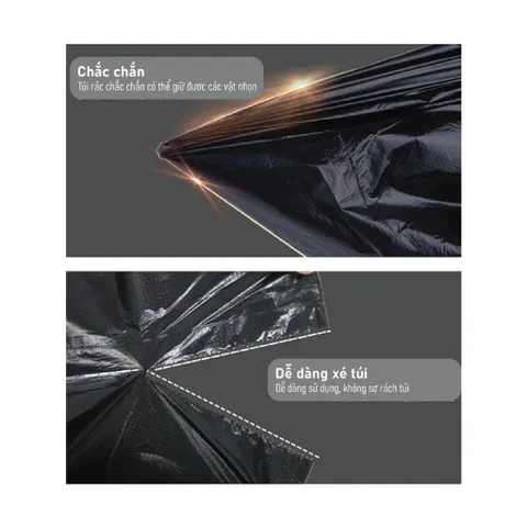[Combo 5] Bịch Túi Đựng Rác 10L Và 20L Có Dây Rút Túi Rác Tự Phân Hủy Size 45x50cm và 55x60cm Dai Chắc Chống Rò Nước
